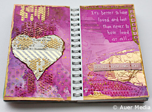 Art journal page: Still loving you