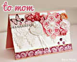 Hand made Mother's Day card shabby chic