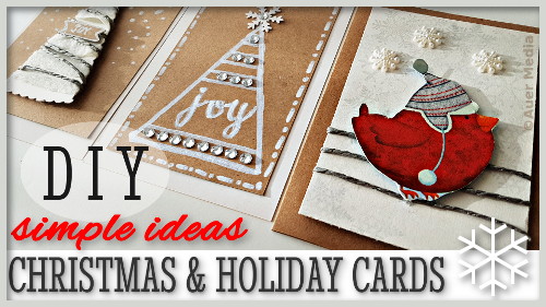 Simple Ideas DIY Minimalist Christmas Holiday Cards