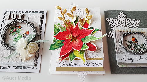 DIY Christmas Holiday Cards with Napkins Decoupage
