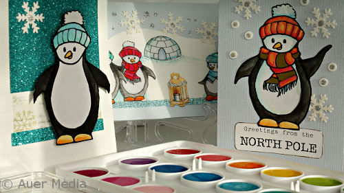 DIY Christmas Cards with Penguins
