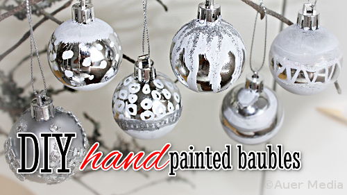 DIY Christmas Ornaments - Hand Painted Baubles
