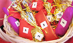 Quick and easy: Advent calendar in a basket