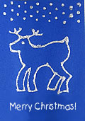 Christmas cards: Reindeer card 1 and printable template