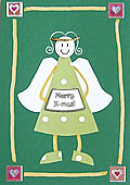 Angel Christmas card 2 - Merry X-mas!