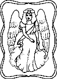 Christmas coloring pages 1 - Angel
