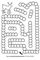 Christmas coloring pages 9 - Reindeer maze