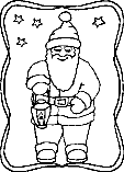 Christmas coloring pages 4 - Santa Claus