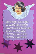 Angel Christmas cards quick and easy with printable lyrics.