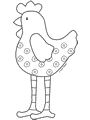 Printable coloring pages - Easter - Picture 10 - An Easter hen