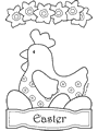 Printable coloring pages - Easter - Picture 11 - An Easter hen