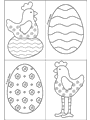 Printable coloring pages - Easter - Picture 12 - Four Easter pictures