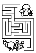 Otto & Larvis coloring pages - a maze