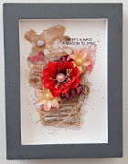 Mixed Media Shadowbox Collage in Autumn/Fall Colors