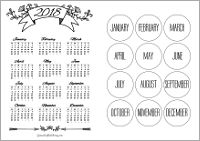 Printable Bujo Month Labels & Calendar 2018
