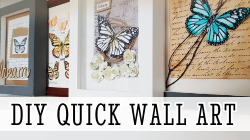 Diy Quick Wall Art With Printable Butterflies