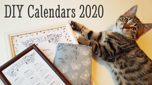 Printable Calendars 2020 - DIY Wall / Desk Calendar & Planner
